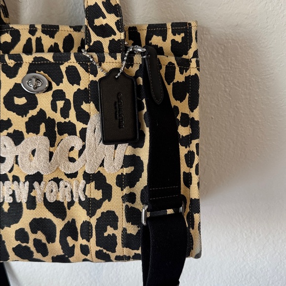 Coach Leopard Canvas Tote - Picture 3 of 8